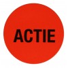 F907 rol @ 2.000 etiketten permanent rond 35 mm fluor rood zwart bedrukt actie F907 rol @ 2.000 etiketten permanent rond 35 mm fluor rood zwart bedrukt actie